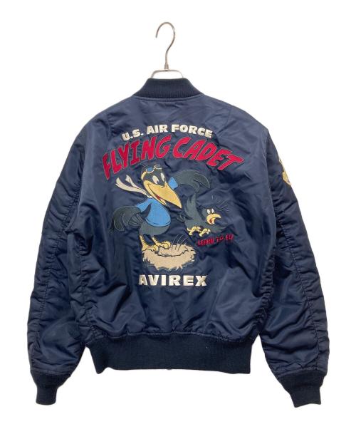 AVIREX（アヴィレックス）AVIREX (アヴィレックス) LIGHT MA-1 FLYING CADET/MA-1ジャケット ネイビー サイズ:Mの古着・服飾アイテム