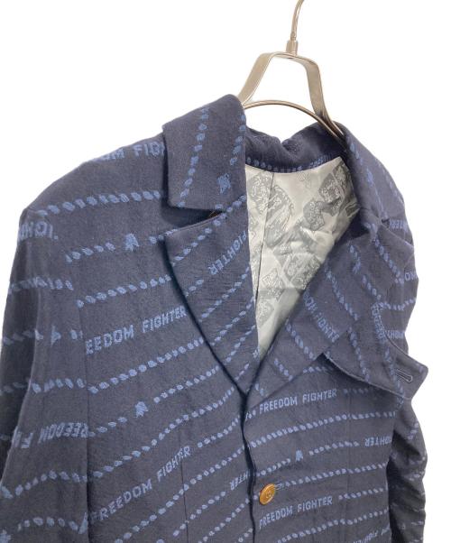Vivienne Westwood man（ヴィヴィアン ウェストウッド マン）Vivienne Westwood man (ヴィヴィアン ウェストウッド マン) 総柄変形テーラードジャケット ネイビー サイズ:46の古着・服飾アイテム