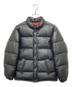 Psycho Bunnyサイコ バニー）の古着「レザーダウンジャケット」｜ブラック