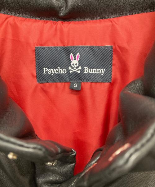 Psycho Bunny（サイコ バニー）Psycho Bunny (サイコ バニー) レザーダウンジャケット ブラック サイズ:Sの古着・服飾アイテム