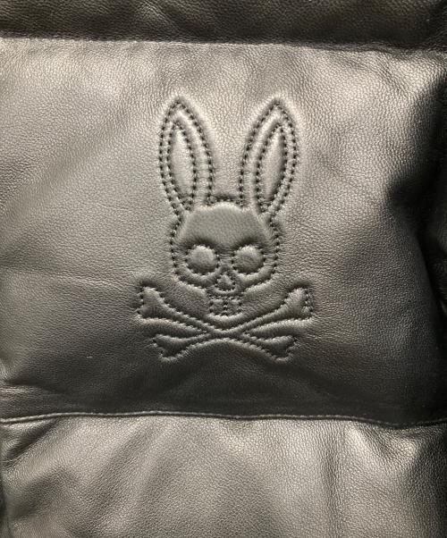 Psycho Bunny（サイコ バニー）Psycho Bunny (サイコ バニー) レザーダウンジャケット ブラック サイズ:Sの古着・服飾アイテム