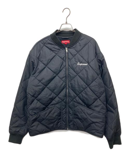 SUPREME（シュプリーム）SUPREME (シュプリーム) QUIT YOUR JOB QUILTED WORK JACKET ブラック サイズ:Lの古着・服飾アイテム