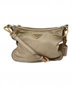 PRADAプラダ）の古着「ナイロンショルダーバッグ」｜ベージュ