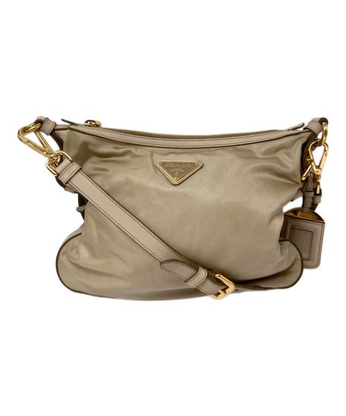 PRADA（プラダ）PRADA (プラダ) ナイロンショルダーバッグ ベージュの古着・服飾アイテム