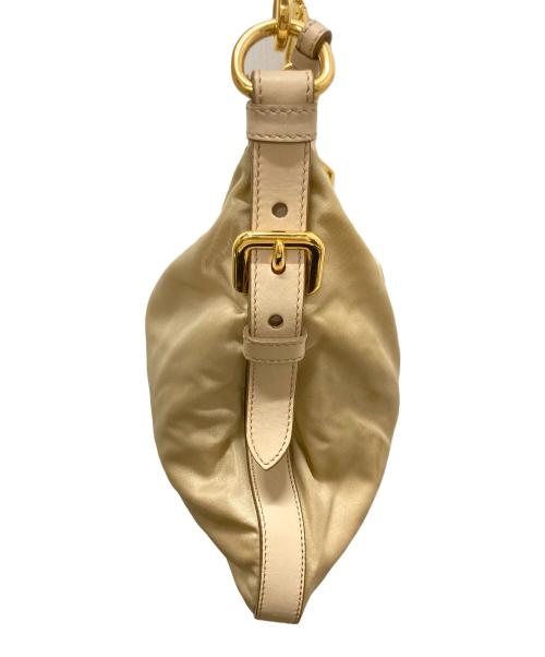 PRADA（プラダ）PRADA (プラダ) ナイロンショルダーバッグ ベージュの古着・服飾アイテム