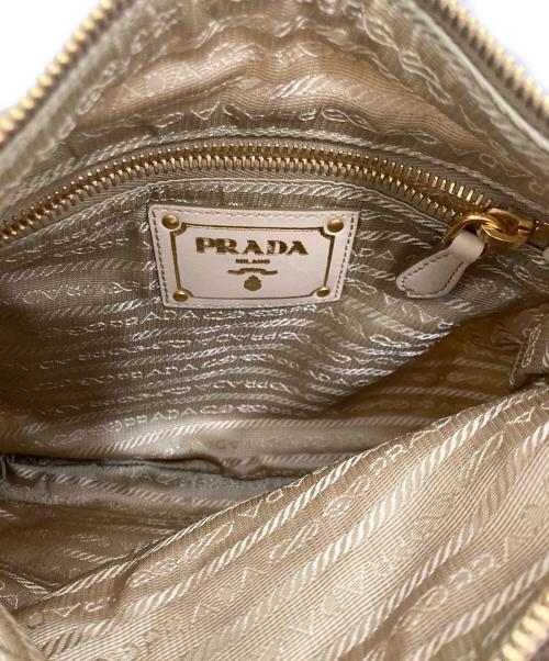 PRADA（プラダ）PRADA (プラダ) ナイロンショルダーバッグ ベージュの古着・服飾アイテム