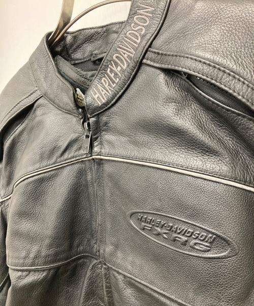 HARLEY-DAVIDSON（ハーレーダビッドソン）HARLEY-DAVIDSON (ハーレーダビッドソン) レーシングレザージャケット ブラック サイズ:Lの古着・服飾アイテム