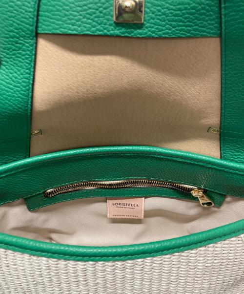 LORISTELLA（ロリステッラ）LORISTELLA (ロリステッラ) レザーコンビカゴバッグ グリーンの古着・服飾アイテム