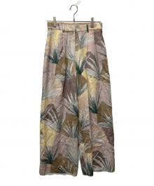 BALLSEY（ボールジィ）の古着「ノラジュロプリント タックワイドパンツ」｜ベージュ