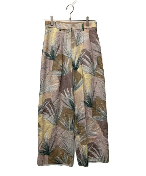 BALLSEY（ボールジィ）BALLSEY (ボールジィ) ノラジュロプリント タックワイドパンツ ベージュ サイズ:36 未使用品の古着・服飾アイテム