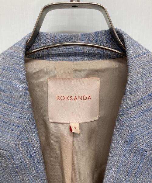 ROKSANDA（ロクサンダ）ROKSANDA (ロクサンダ) テーラードジャケット ブルー×グレー サイズ:6の古着・服飾アイテム