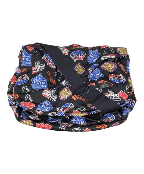 Hysteric Glamour（ヒステリックグラマー）Hysteric Glamour (ヒステリックグラマー) PORTER (ポーター) メッセンジャーバッグ ブラックの古着・服飾アイテム