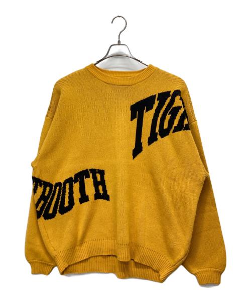 TIGHTBOOTH PRODUCTION（タイトブースプロダクション）TIGHTBOOTH PRODUCTION (タイトブースプロダクション) ACID LOGO KNIT SWEATER マスタード サイズ:L 未使用品の古着・服飾アイテム