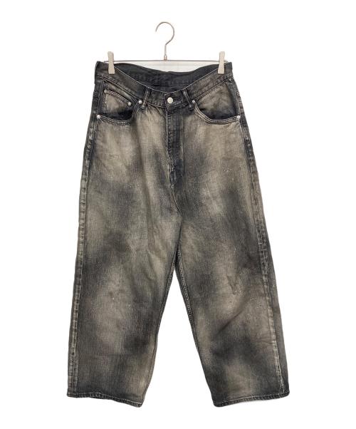 ANCELLM（アンセルム）ANCELLM (アンセルム) AGING WIDE SP DENIMU PANTS ブラック サイズ:2の古着・服飾アイテム