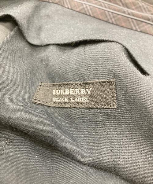 BURBERRY BLACK LABEL（バーバリーブラックレーベル）BURBERRY BLACK LABEL (バーバリーブラックレーベル) Super100sストライプセットアップ ブラック サイズ:36Rの古着・服飾アイテム