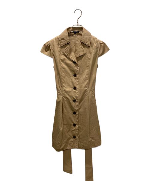 BURBERRY LONDON（バーバリーロンドン）BURBERRY LONDON (バーバリーロンドン) ノースリーブトレンチワンピース ベージュ サイズ:38の古着・服飾アイテム