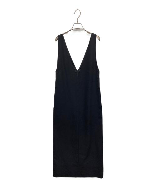 Noble（ノーブル）Noble (ノーブル) ストレートVネックワンピース ブラック サイズ:38 未使用品の古着・服飾アイテム