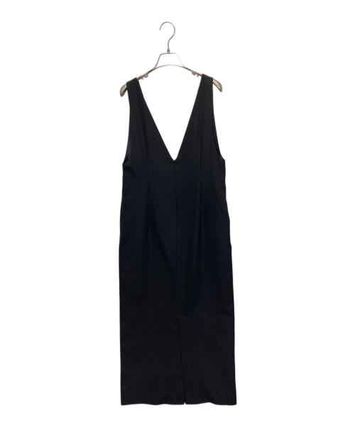 Noble（ノーブル）Noble (ノーブル) ストレートVネックワンピース ブラック サイズ:38 未使用品の古着・服飾アイテム
