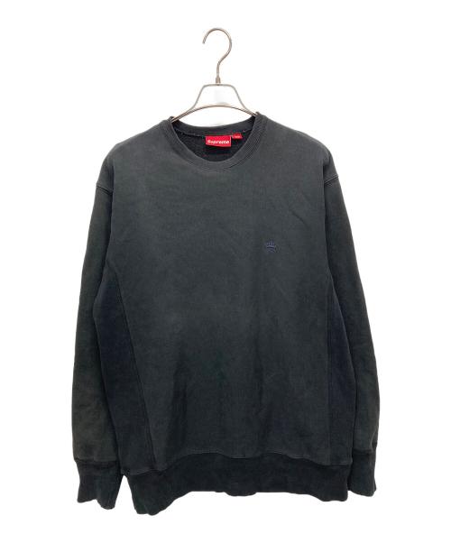 SUPREME（シュプリーム）SUPREME (シュプリーム) 王冠ロゴリバースウィーブ型スウェット ブラック サイズ:XLの古着・服飾アイテム