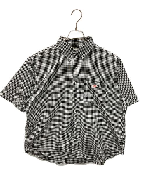 DANTON（ダントン）DANTON (ダントン) DOT BUTTON B.D. SHIRT SHORT SLEEVE ホワイト×ブラック サイズ:40の古着・服飾アイテム