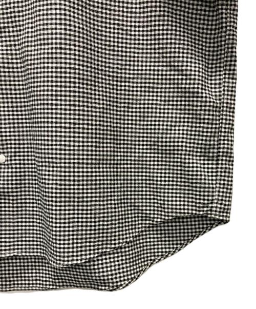 DANTON（ダントン）DANTON (ダントン) DOT BUTTON B.D. SHIRT SHORT SLEEVE ホワイト×ブラック サイズ:40の古着・服飾アイテム