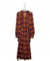 Diagram (ダイアグラム) ボウタイ付きチェックプリントワンピース ブラウン サイズ:36：10000円