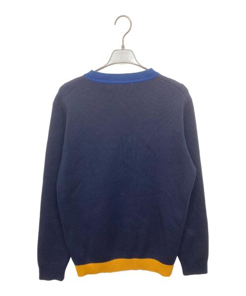 MARNI（マルニ）MARNI (マルニ) カラー切替ウールニット ネイビー サイズ:48の古着・服飾アイテム
