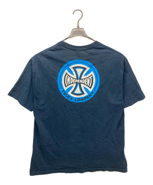 INDEPENDENT（インディペンデント）INDEPENDENT (インディペンデント) 90‘sプリントTシャツ ネイビー サイズ:XLの古着・服飾アイテム