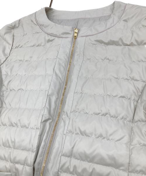 自由区（ジユウク）自由区 (ジユウク) 洗えるリバーシブルライトダウン ジャケット アイボリー サイズ:38の古着・服飾アイテム