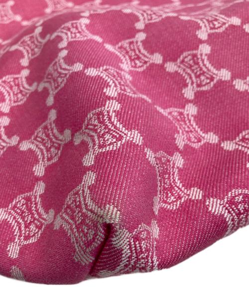 CELINE（セリーヌ）CELINE (セリーヌ) マカダム柄キャンバストートバッグ ピンク×ゴールドの古着・服飾アイテム