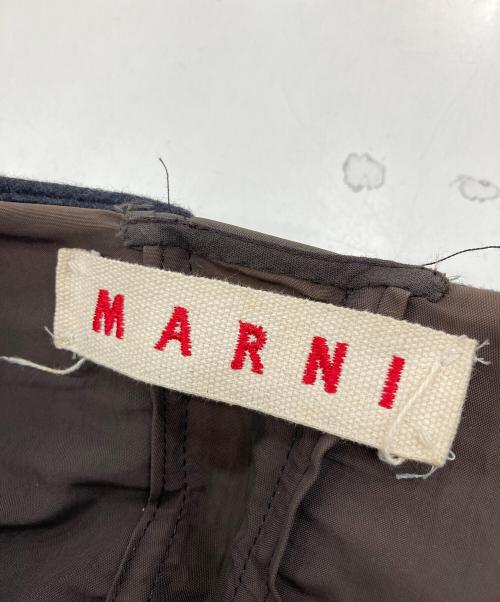 MARNI（マルニ）MARNI (マルニ) 切替ノーカラーコート グレー サイズ:40の古着・服飾アイテム