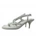 ALEXANDER McQUEEN (アレキサンダーマックイーン) アンクルストラップ キトゥンヒール サンダル ホワイト サイズ:35：5000円
