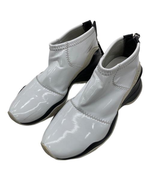 FENDI（フェンディ）FENDI (フェンディ) フルイド エナメル ジップアップ スニーカー ホワイト サイズ:35の古着・服飾アイテム