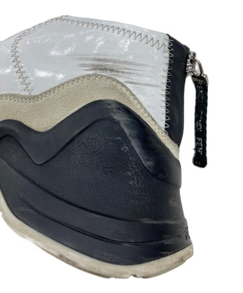 FENDI（フェンディ）FENDI (フェンディ) フルイド エナメル ジップアップ スニーカー ホワイト サイズ:35の古着・服飾アイテム