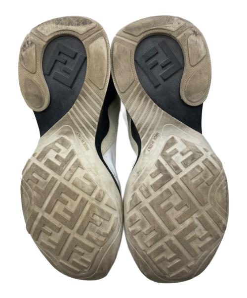 FENDI（フェンディ）FENDI (フェンディ) フルイド エナメル ジップアップ スニーカー ホワイト サイズ:35の古着・服飾アイテム