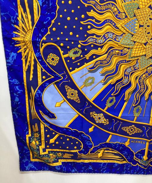 HERMES（エルメス）HERMES (エルメス) CARPE DIEM/カレ90 ブルーの古着・服飾アイテム