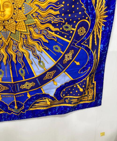 HERMES（エルメス）HERMES (エルメス) CARPE DIEM/カレ90 ブルーの古着・服飾アイテム