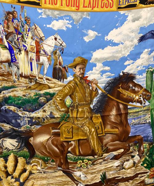 HERMES（エルメス）HERMES (エルメス) The Pony Express/カレ90 ブラックの古着・服飾アイテム