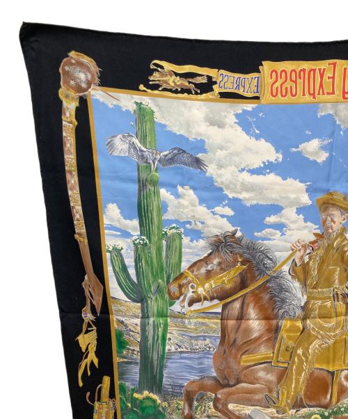 HERMES（エルメス）HERMES (エルメス) The Pony Express/カレ90 ブラックの古着・服飾アイテム