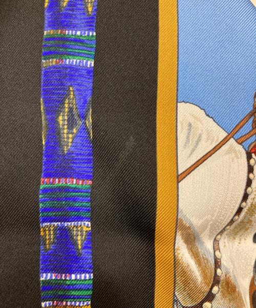 HERMES（エルメス）HERMES (エルメス) The Pony Express/カレ90 ブラックの古着・服飾アイテム