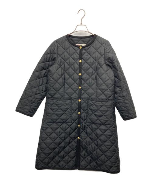 Traditional Weatherwear（トラディショナルウェザーウェア）Traditional Weatherwear (トラディショナルウェザーウェア) ノーカラーキルティングコート ブラック サイズ:34の古着・服飾アイテム