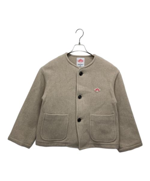 DANTON（ダントン）DANTON (ダントン) ウール ライト パイル カラーレス ジャケット ローベージュ サイズ:M(38)の古着・服飾アイテム