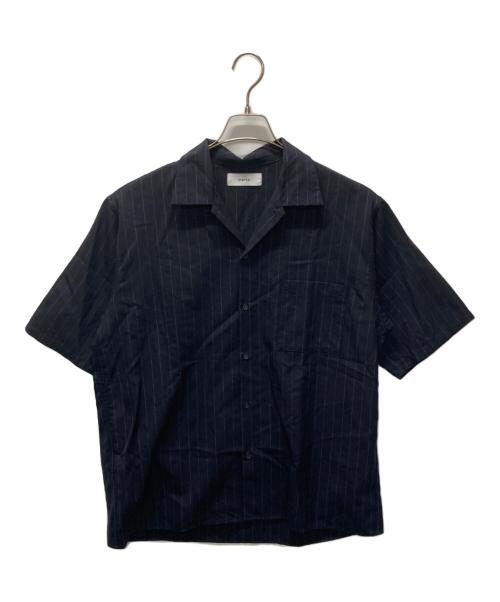 MARKA（マーカ）MARKA (マーカ) TUMBLED WOOL TROPICAL OPEN COLLAR SHIRT S/S/オープンカラーシャツ ネイビー サイズ:1の古着・服飾アイテム