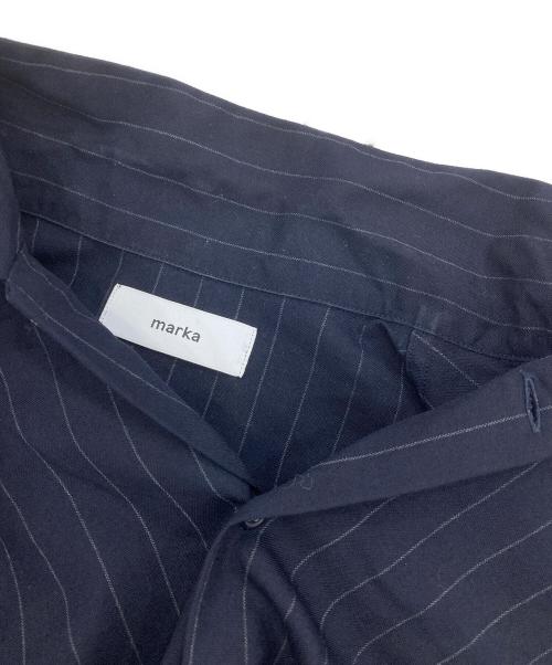 MARKA（マーカ）MARKA (マーカ) TUMBLED WOOL TROPICAL OPEN COLLAR SHIRT S/S/オープンカラーシャツ ネイビー サイズ:1の古着・服飾アイテム