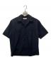 MARKA（マーカ）の古着「TUMBLED WOOL TROPICAL OPEN COLLAR SHIRT S/S/オープンカラーシャツ」｜ネイビー