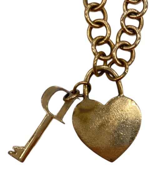 Christian Dior（クリスチャン ディオール）Christian Dior (クリスチャン ディオール) ハートロック＆鍵ネックレス ゴールドの古着・服飾アイテム