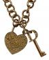 Christian Dior (クリスチャン ディオール) ハートロック＆鍵ネックレス ゴールド：10000円