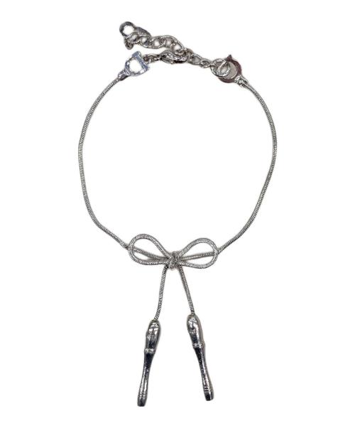Christian Dior（クリスチャン ディオール）Christian Dior (クリスチャン ディオール) リボンモチーフブレスレット シルバーの古着・服飾アイテム