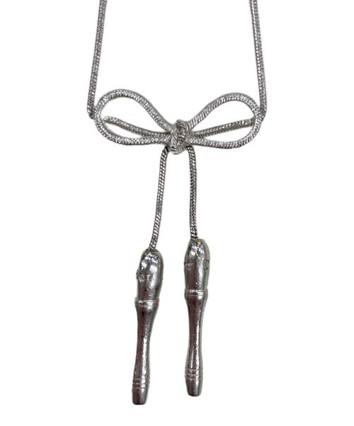 Christian Dior（クリスチャン ディオール）Christian Dior (クリスチャン ディオール) リボンモチーフブレスレット シルバーの古着・服飾アイテム