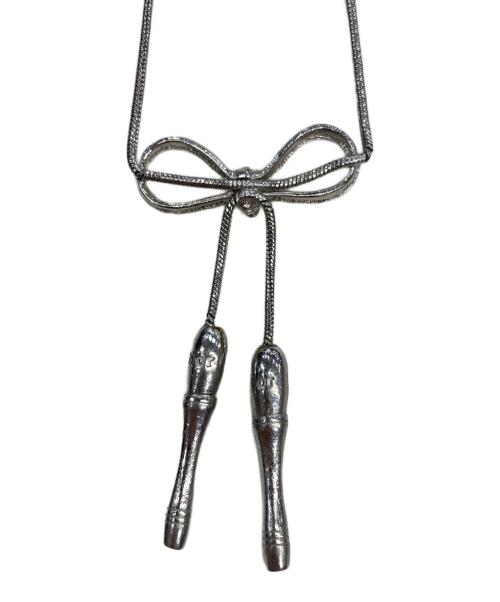 Christian Dior（クリスチャン ディオール）Christian Dior (クリスチャン ディオール) リボンモチーフブレスレット シルバーの古着・服飾アイテム